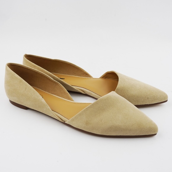 New JCREW Size 8.5 Zoe Sueded d'Orsay Flats in Saddle - Picture 6 of 7